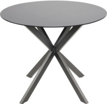 Ronde tafel met metalen frame