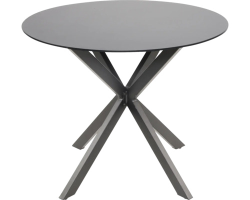 Ronde tafel met metalen frame