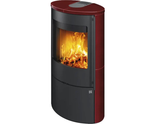 NORDENGER Houtkachel Folldal keramiek 6,3 kW Houtkachel met brandend hout