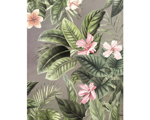 KOMAR Fotobehang vlies P256-VD2 Pure 2 Large Bloomed 200x250 cm Decoratief tropisch blad- en bloempatroon