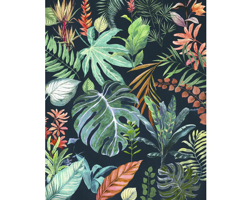 KOMAR Fotobehang vlies P263-VD2 Pure 2 Colourful Leaves 200x250 cm Illustratie van verschillende tropische bladeren