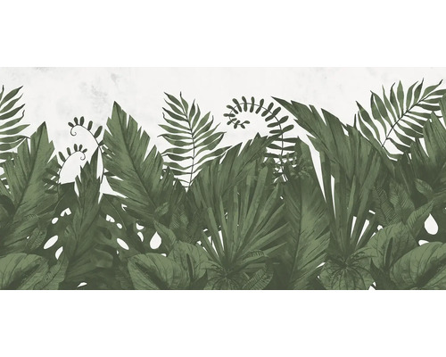 Illustratie van tropische bladeren als wanddecoratie