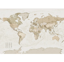 Wereldkaart met geografische details