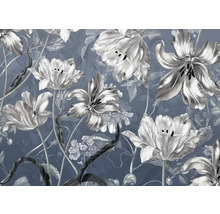 Bloemenbehang met tulpenpatroon
