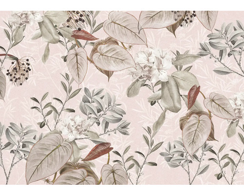 Decoratief behang met bloemen en plantenmotief