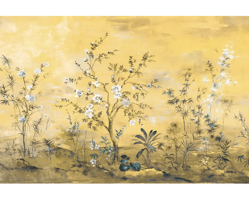 Schilderij met bomen en planten