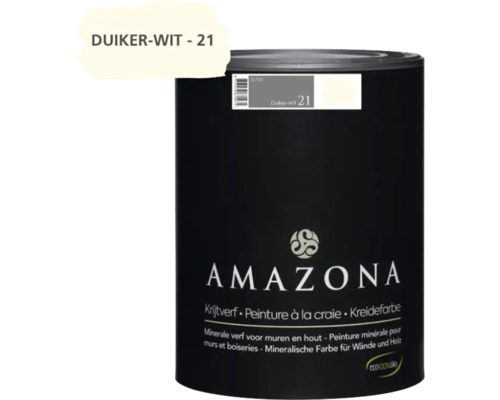 AMAZONA Krijtverf duiker wit 750 ml Amazonas krijtverf voor muren en hout in de kleur Duiker-Wit 21