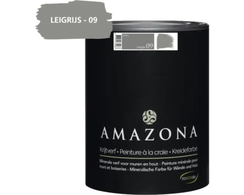 AMAZONA Krijtverf leigrijs 750 ml Amazona krijtverf Leigrijs 09 in blik