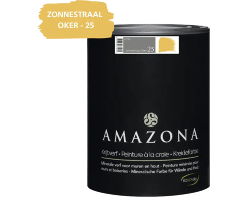 AMAZONA Krijtverf zonnestraal oker 750 ml Amazona Zonnestraal Oker 25 Krijtverf blik
