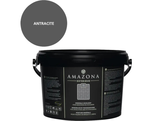 Amazona gevelverf antraciet in een 2,5 liter emmer
