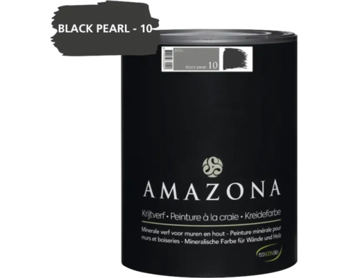 AMAZONA Krijtverf black pearl 750 ml Amazona Krijtverf in de kleur Black Pearl - 10