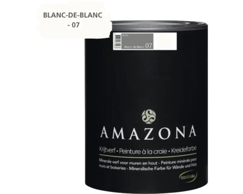 AMAZONA Krijtverf blanc de blanc 750 ml Amazona krijtverf voor muren en hout, Blanc-de-Blanc 07
