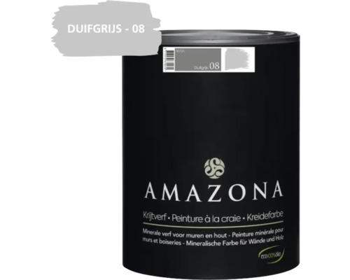 AMAZONA Krijtverf duifgrijs 750 ml Amazona krijtverf Duifgrijs 08 blik
