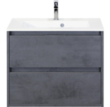 Wastafelonderkast met twee laden en opzetwastafel