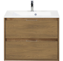 Wastafelonderkast met twee laden, wastafel en kraan