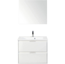 Wastafelmeubel met wastafel, onderkast en spiegel voor de badkamer