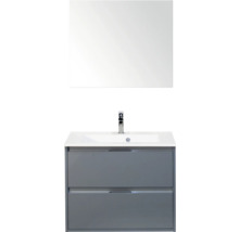 Badkamermeubelset met wastafel, wasbak en spiegel