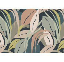 Behang met abstract bladerpatroon