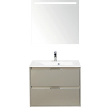 Wastafelmeubel met onderkast en spiegel met verlichting