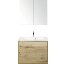 Wastafelcombinatie met spiegelkast voor de badkamer