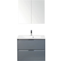 Wastafelonderkast met spiegel en twee laden