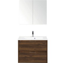 Wastafelmeubel met onderkast en spiegelkast