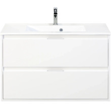 Wastafelmeubel met twee lades, wastafel en kraan