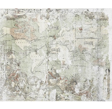 Wereldkaart behang met een wereldkaart en historische motieven