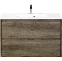 Wastafelonderkast met twee laden en wastafel