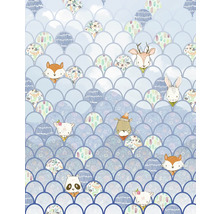 Behang met dierenmotieven en schelpdesign