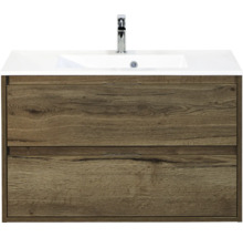 Wastafelonderkast met twee laden en wastafel