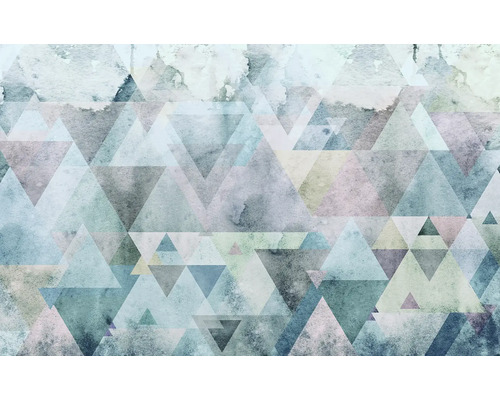Behang met driehoekig patroon