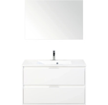 Wastafelcombinatie met onderkast en spiegel voor de badkamer