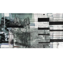Abstracte muurafbeelding met grafische elementen