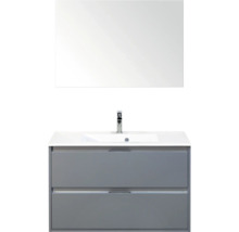 Wastafelonderkast met wastafel en spiegel voor badkamer