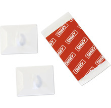 Twee Tesa plakhaakjes met bijbehorende plakstrips