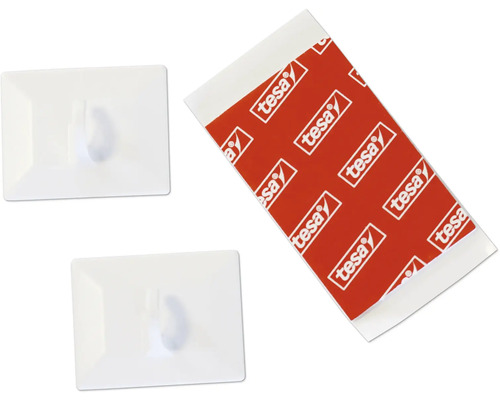 Twee Tesa plakhaakjes met bijbehorende plakstrips