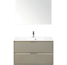 Wastafel met spiegel en onderkast