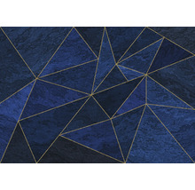 Geometrisch behangpatroon met driehoeken en gouden lijnen