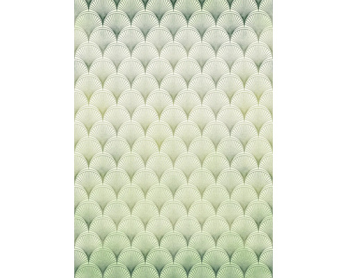 Behang met waaiervormig patroon