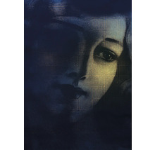 Abstract portret van een vrouw met een geometrisch patroon