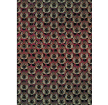 Behang met pauwenverenpatroon