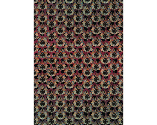 Behang met pauwenverenpatroon