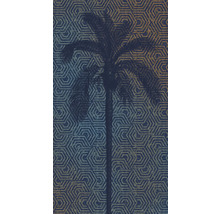 Behang met palmmotief en geometrisch patroon