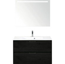 Wastafelmeubel met onderkast, wastafel en spiegel