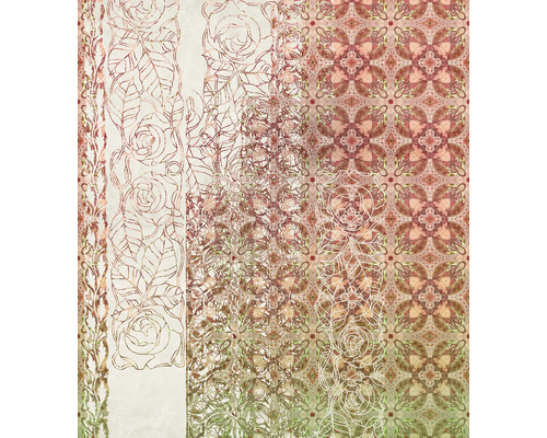 Behang met rozen en bloemmotieven