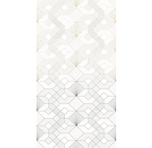 Behang met geometrisch patroon en waaierdesign