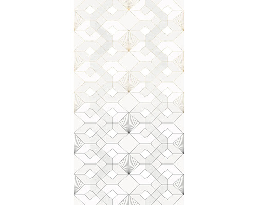 Behang met geometrisch patroon en waaierdesign