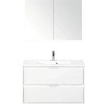 Wastafel met onderkast en spiegelkast voor de badkamer