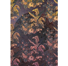 Decoratief textiel met bloemmotief en bladeren